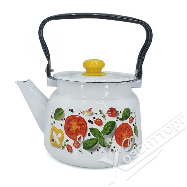 Kettle 2,3l enamel Caprice white with square. button ?2714.3*118